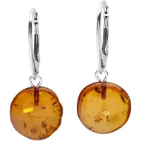 Ostsee-Schmuck Paar Ohrhänger "Ohrhänger Klassisch 15x3 mm", weiß (weiß, neutral), Ohrringe, Damen, 37 x 15mm, Silber 925 (Sterlingsilber), Paar Ohrhänger