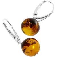 Ostsee-Schmuck Paar Ohrhänger "- Klassisch 10 mm - Silber 925/000 - Bernstein" Gr. 31, silber (silber 925, silberfarben, weiß), Ohrringe, Damen, 31, Silber 925 (Sterlingsilber), Paar Ohrhänger