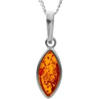 Ostsee-Schmuck Kette mit Anhänger "- Tadira - Silber 925/000 - Bernstein" Gr. 42, silber (silber 925, silberfarben, weiß), Schmuck_Sets, Damen, 42, Silber 925 (Sterlingsilber), Kette mit Anhänger