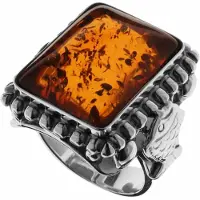 Ostsee-Schmuck Fingerring "Ring Fischland 18x15 mm Ring Fischland 18x15 mm" Gr. 64, silber (weiß, neutral), Fingerringe, Damen, 64 (20,4), Silber 925 (Sterlingsilber), Fingerring