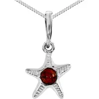 Ostsee-Schmuck Kette mit Anhänger "Kette mit Anhänger Seestern" Gr. 40, silber (weiß, neutral), Halsketten, Damen, 40cm, Silber 925 (Sterlingsilber), L: 40, Kette mit Anhänger
