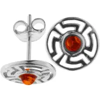 Ostsee-Schmuck Paar Ohrstecker "- Sunna - Silber 925/000 - Bernstein" Gr. 11, silber (silber 925, silberfarben, weiß), Ohrringe, Damen, 11, Silber 925 (Sterlingsilber), Paar Ohrstecker