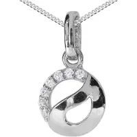 Ostsee-Schmuck Kette mit Anhänger "Kette mit Anhänger Romina" Gr. 40, silber (weiß, neutral), Halsketten, Damen, 40cm, Silber 925 (Sterlingsilber), L: 40, Kette mit Anhänger
