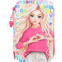 Depesche 3-Fach Federtasche TOPModel SELFLOVE schwarz