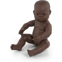 Miniland Babypuppe neugeborener afrikanischer Junge 40cm-31003, Merhfarbig