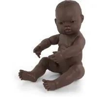 Miniland Babypuppe Neugeborenes afrikanisches Mädchen 40cm 31004