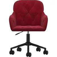 vidaXL Bürostuhl Drehbar Weinrot Samt