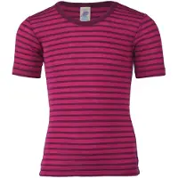 Engel - Kinder Unterhemd S/S - Merinounterwäsche Gr 116 lila/rosa