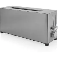 Princess 01.142401.01.001 Edelstahltoaster Langschlitz, 2 Scheibe(n), Edelstahl, Edelstahl, Tasten, Drehregler, 1050 W, 230 V