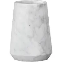 Kleine wolke Zahnputzbecher "Carrara", weiß, B:8,5cm H:11,5cm L:8,5cm, Marmor, Zahnputzbecher, Zahnputzbecher