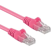 ACT CAT6A UTP 15m, 15 m, Cat6a, RJ-45, RJ-45, Pink