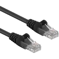 ACT CAT6A UTP 15m, 15 m, Cat6a, RJ-45, RJ-45, Schwarz