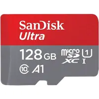 SanDisk Ultra, 128 GB, MicroSDXC, Klasse 10, UHS-I, 140 MB/s, Class 1 (U1)