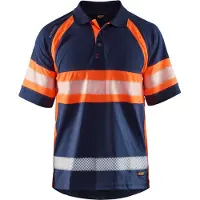 Blakläder High Vis Polo Shirt 3338 1051 in div. Farben, Farbe:marineblau/orange, Größe:S