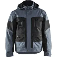 Blakläder Winterjacke mit Kapuze 4886 - S - schwarz / grau