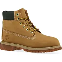 Timberland 6 In Premium Waterproof Boot Youth Wheat Nubuck EU 34 1/2