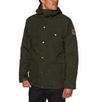 Fjall Raven Fjällräven Greenland Winter, Windbreaker-Mantel, Männlich, Erwachsener, 4 Taschen, Baumwolle, Polyester, Olive