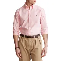 Ralph Lauren für Herren. 710792041003 Custom Fit Oxford-Hemd rosa (S), Lässig, Party, Baumwolle, Klassisch, Langarm