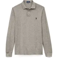 Ralph Lauren für Herren. 710680790003 Custom Slim Fit Pique-Poloshirt grau (XL), Lässig, Baumwolle, Langarm
