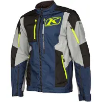 KLIM Dakar Motorrad Textiljacke, blau/weiß/gelb, S