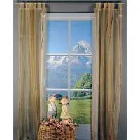 Hossner - Art Of Home Deco Gardine "Chiemsee", (1 St.), Schlaufenschal im zeitlosen Design