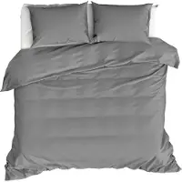 MOODIT Bettbezug, Basil Grey - 240 x 220 + (2x) 60 x 70 cm - Baumwolle