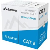 Lanberg Cat 6 Ftp Massiv Cu Cpr Fluke Geprüft Rolle Netzwerkkabel 305 M