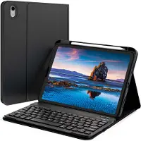 Accezz Bluetooth Keyboard Klapphülle Apple iPad 11 (2025) 11 Zoll A16 / iPad 10 (2022) 10.9 Zoll - QWERTY / NL - Schwarz