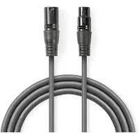 Nedis Cotg15012gy150 Dmx-adapterkabel Xlr 3-polig M-xlr 3-polig F Vernickelt 15 M