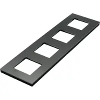 Züblin 150-76400 4 fach Rahmen, 71 mm Mittenabstand, Niko Pure stainless steel on anthr 15076400
