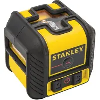 Stanley Kompakter Linienlaser Cross90 mit roter Diode, horizontaler und vertikaler Linie mit zusätzlicher vertikaler Linie - STHT77502-1