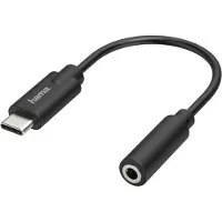 Hama 00200318, USB C, 3.5mm, Schwarz, Männlich, Weiblich, Gerade