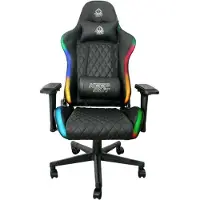 KeepOut XSPRO-RGB, Gaming-Sessel, 120 kg, Gepolsterter Sitz, Gepolsterte Rückenlehne, PC, Schwarz
