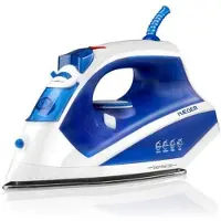 Haeger Steam River 2200, Trocken- & Dampfbügeleisen, Edelstahl-Bügelsohle, 2,2 m, 60 g/min, Blau, Weiß, 30 g/min