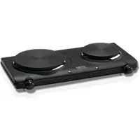 Haeger HP-02B.013A, Schwarz, Arbeitsplatte, 42.5 cm, Wälzfräser, Emailliert, 2 Zone(n)