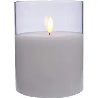 Lumineo LED Kerze Wachs Indoor warm-white 12,5 cm