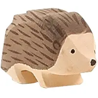 Ostheimer Holzspielzeug Igel aus massivem Holz, handgefertigt, H 4 cm, für Kinder ab 3 Jahren