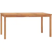 vidaXL Garten-Esstisch 160x80x77 cm Massivholz Teak