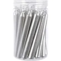 Kaemingk Kerzenwachs d1h10 cm silber 22Stück