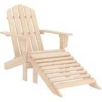 vidaXL Adirondack-Gartenstuhl mit Fußteil Massivholz Tanne