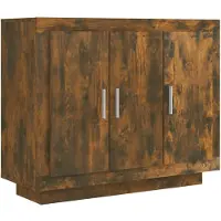 vidaXL Sideboard Räuchereiche 92x35x75 cm Holzwerkstoff