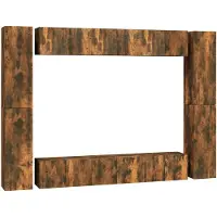 vidaXL 10-tlg. TV-Schrank-Set Räuchereiche Holzwerkstoff