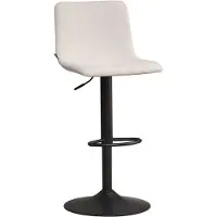 Sonstiges Bella R, Hocker, Gestell schwarz, Bezug beige (02)