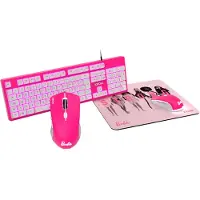 Krom 3 IN 1 GAMING COMBO, Kabelgebunden, USB, Membran Key Switch, QWERTY, LED, Pink, Weiß