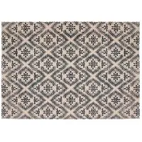 Generique Atmosphera Teppich Schwarz Beige Baumwolle Mehrfarbig 60 x 90 cm