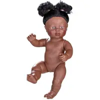Berjuan Reborn-puppe Afrikanisches Baby Mädchen 7059 38 Cm