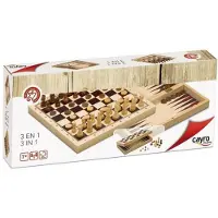 Cayro Schach Dame Und Backgammon Holzbrettspiel 29x29 Cm Mehrfarbig Mehrfarbig One Size
