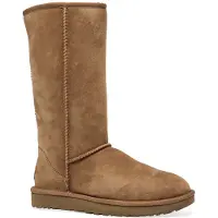 Ugg für Damen. 1016224 Lederstiefel W Classic Tall II braun (37), Wohnung, 1 bis 3 cm, Keine, Lässig