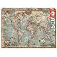 Educa Politische Weltkarte Puzzle 1500 Stücke