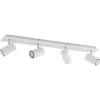 LINDBY Deckenstrahler Joffrey, 80 cm, weiß, 4-flg., GU10